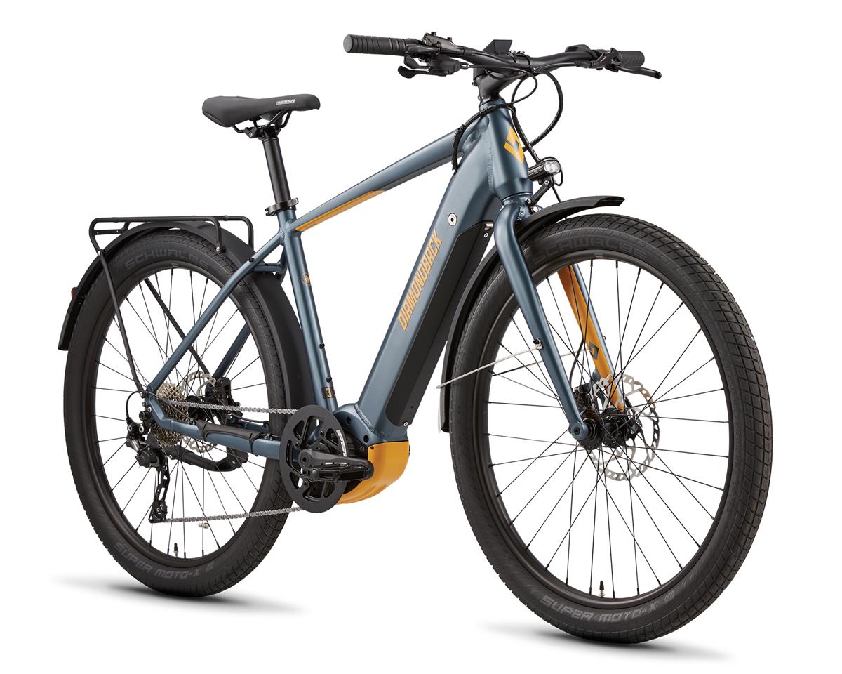 Diamondback Union 2 E-Bike (Gunmetal Blue Satin) - Performance Bicycle