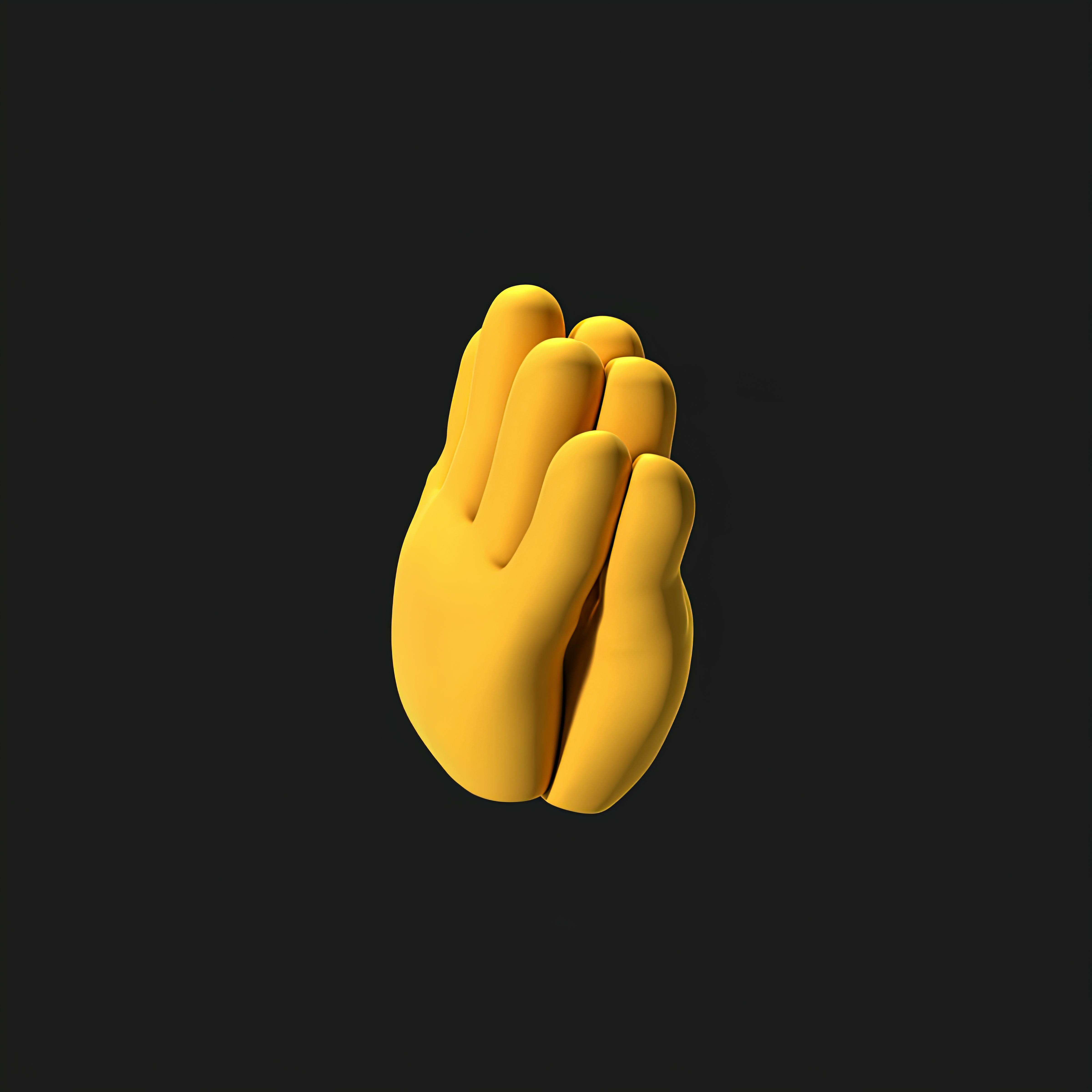 Hand Emoji Praying on Black Background · Free Stock Photo