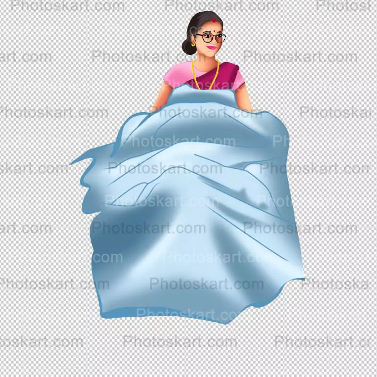 digital art of bengali mother sit vector