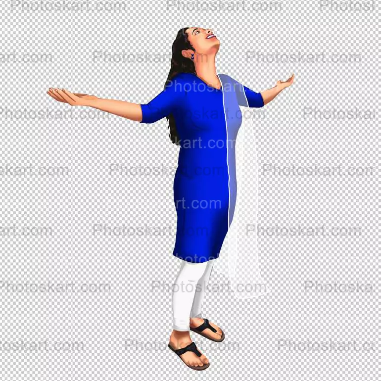 indian girl standing with freedom stock image