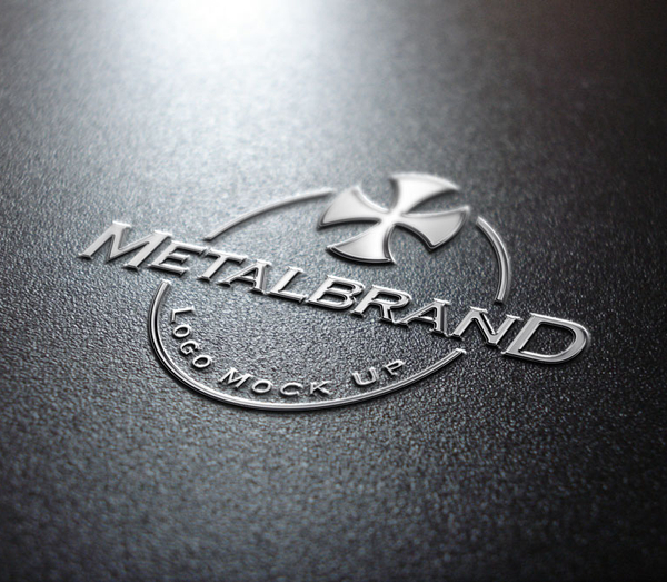 Metal Logo Mock-Up Template