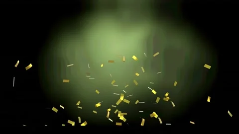 Animation of golden confetti falling aga... | Stock Video | Pond5