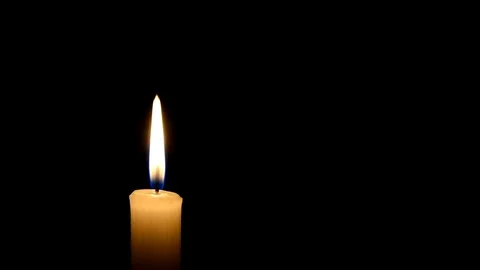 Candle flame on black background. The co... | Stock Video | Pond5