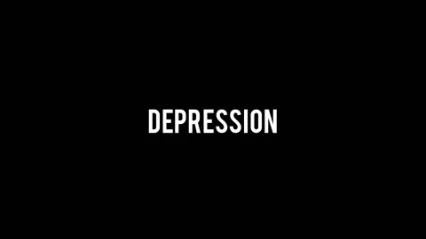 Depression sign with white letters on bl... | Stock Video | Pond5