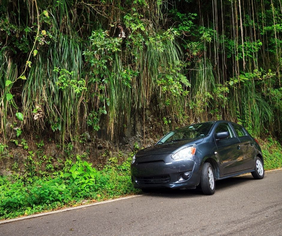 Exemple d'une voiture de location en Martinique