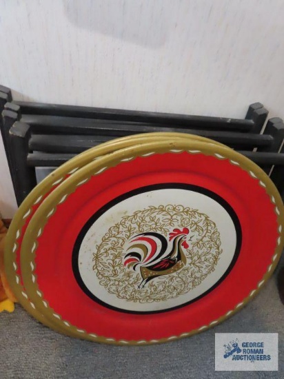 Three round snack trays