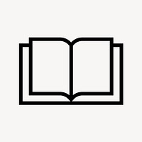 Open book, education line icon, minimal design vector