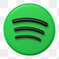 Spotify icon for social media in 3D design png. 25 MAY 2022 - BANGKOK, THAILAND