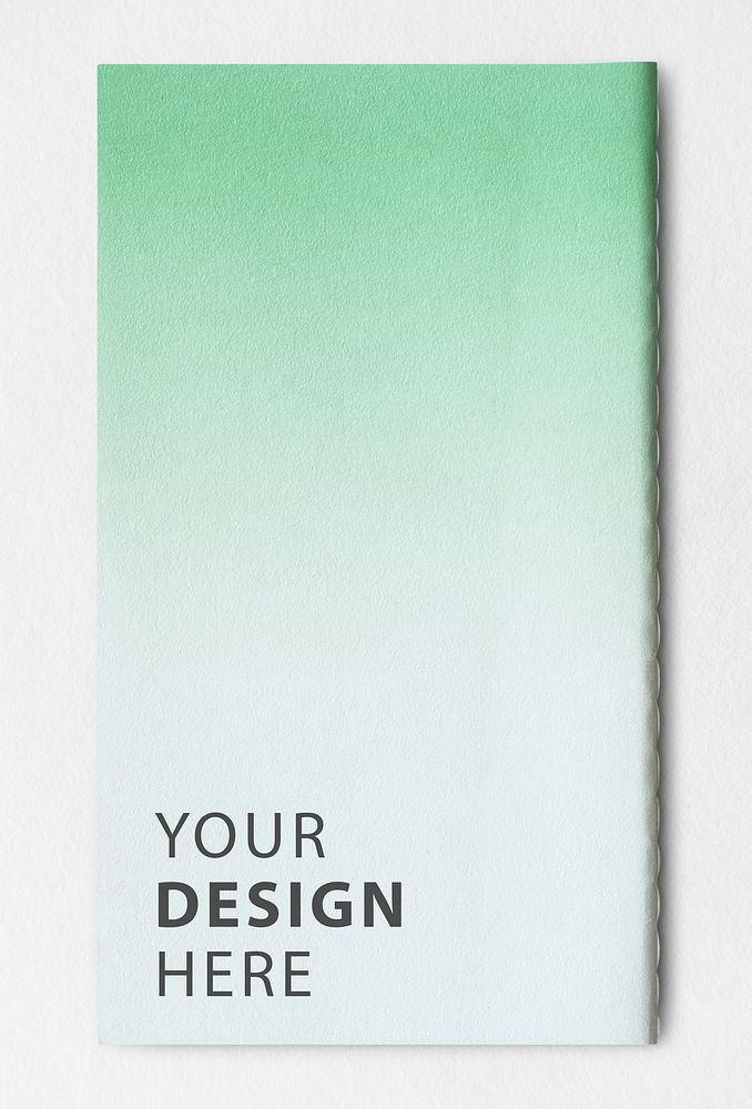 Blank green book cover mockup