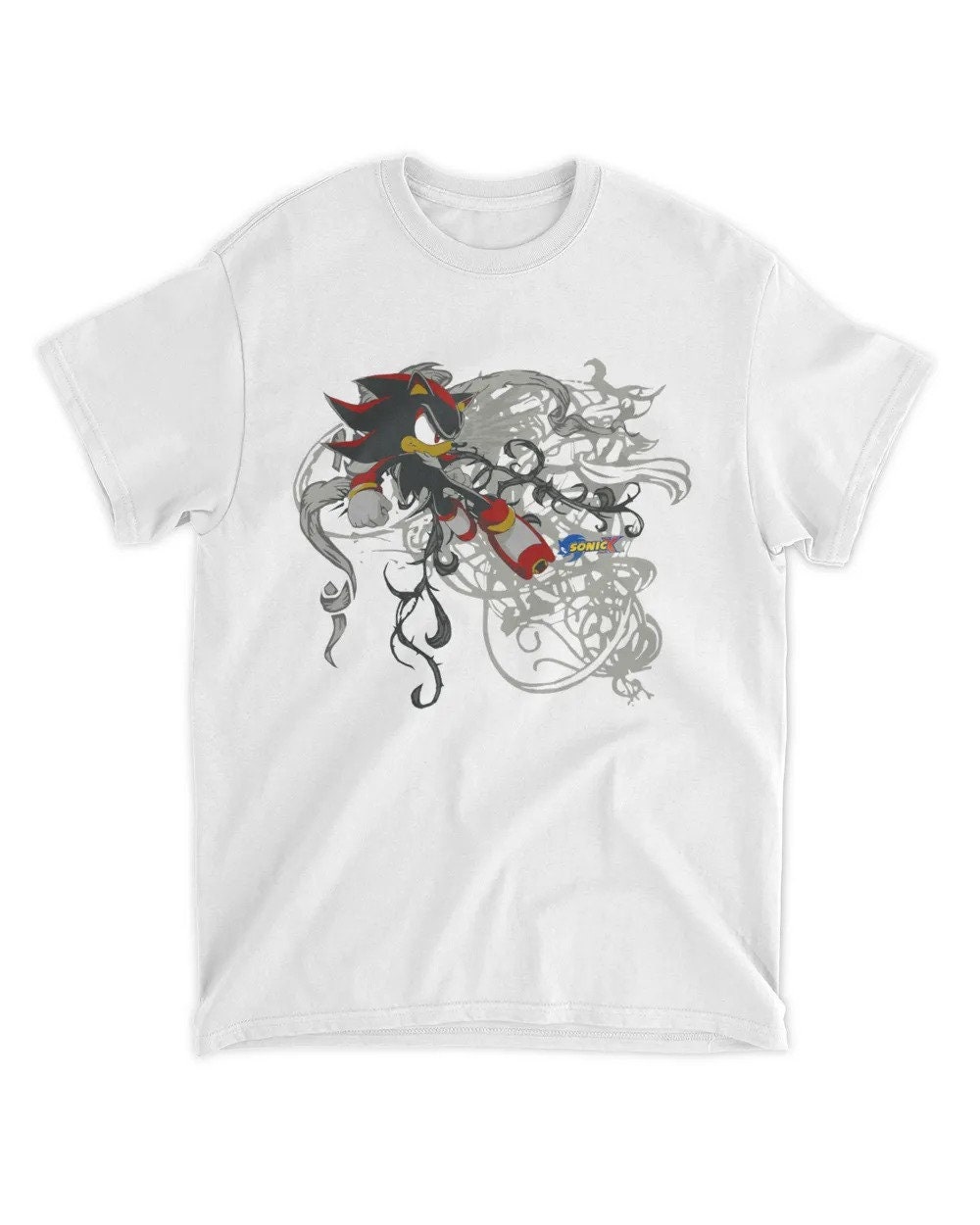 Sonic X Shadow White Tribal Shirt