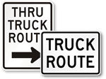 Truck Route Signs