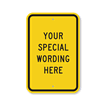 Custom Yellow Black Vertical Template Parking Sign