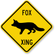 Fox Xing Crossing Sign