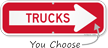 Trucks Directional Sign