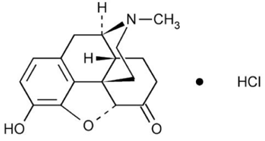 DILAUDID® (hydromorphone hydrochloride) Structural Formula Illustration