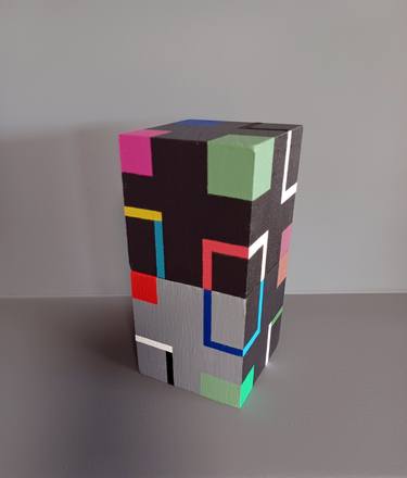 Original Abstract Geometric Sculpture by Luis Medina