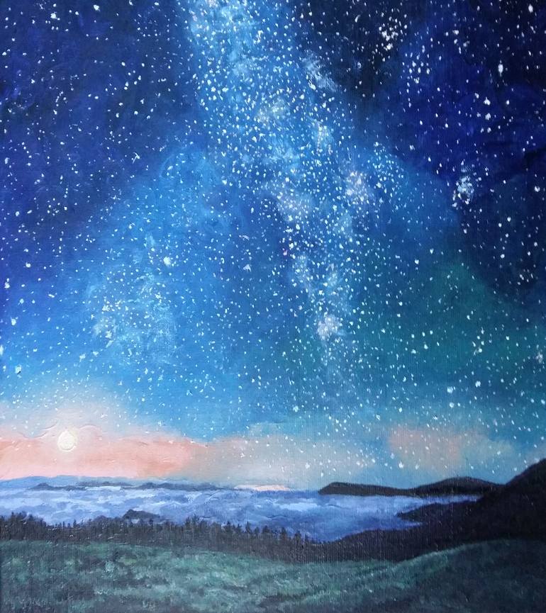 Night Sky With Stars Painting