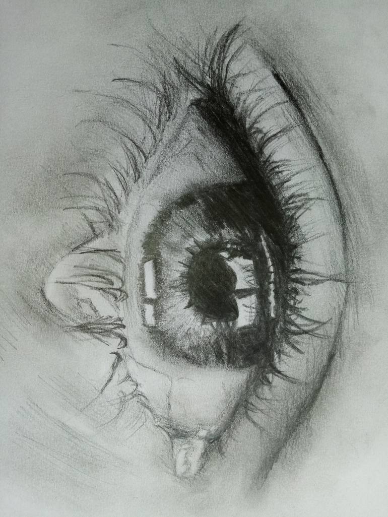 Eye pencil drawing Drawing by Nimana Tharuja | Saatchi Art