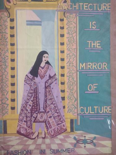 Original Conceptual Classical Mythology Collage by Firdous Kanwal