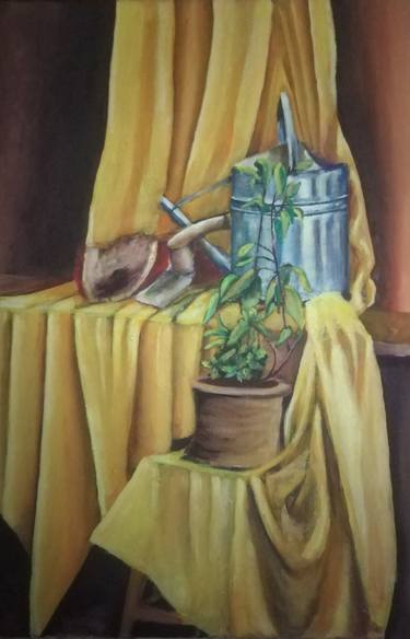 Original Color Field Painting Still Life Painting by Firdous Kanwal