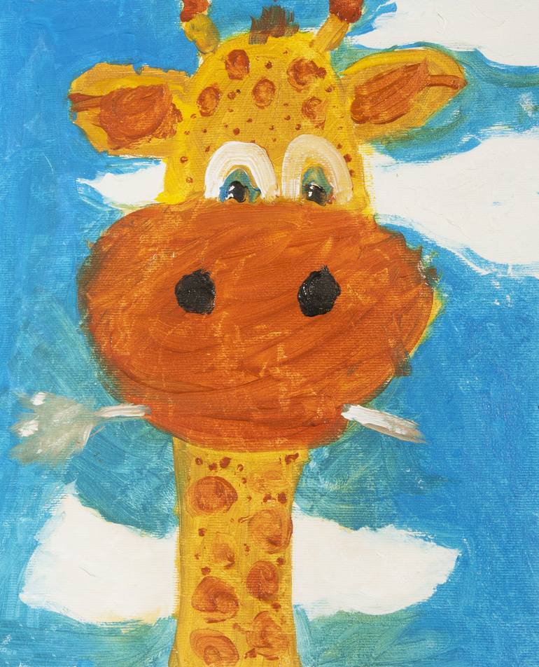 Funny giraffe Painting by Irina Afonskaya | Saatchi Art