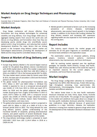 Drug Market Analysis Template