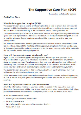 Supportive Care Plan