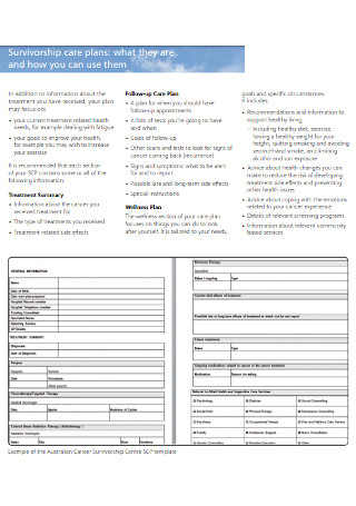 Survivorship care plans