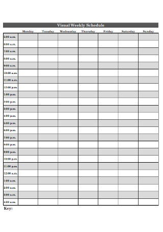 Visual Weekly Schedule Template