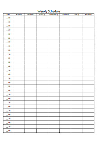 Weekly Schedule Format1