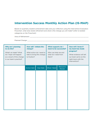 Success Monthly Action Plan