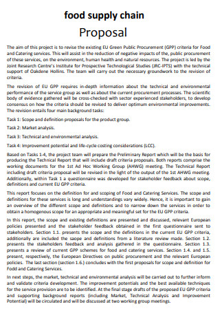 Food Supply Chain Proposal