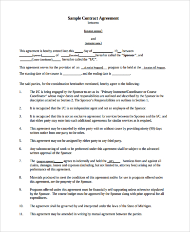 binding contract between two parties