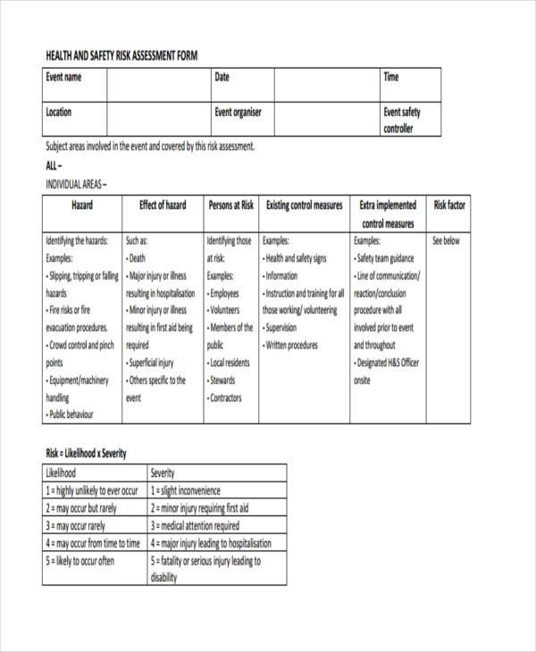 free-7-sample-health-and-safety-risk-assessment-forms-in-pdf-ms-word