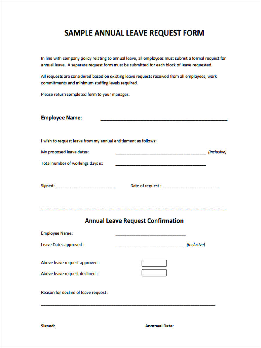 employee annual leave request