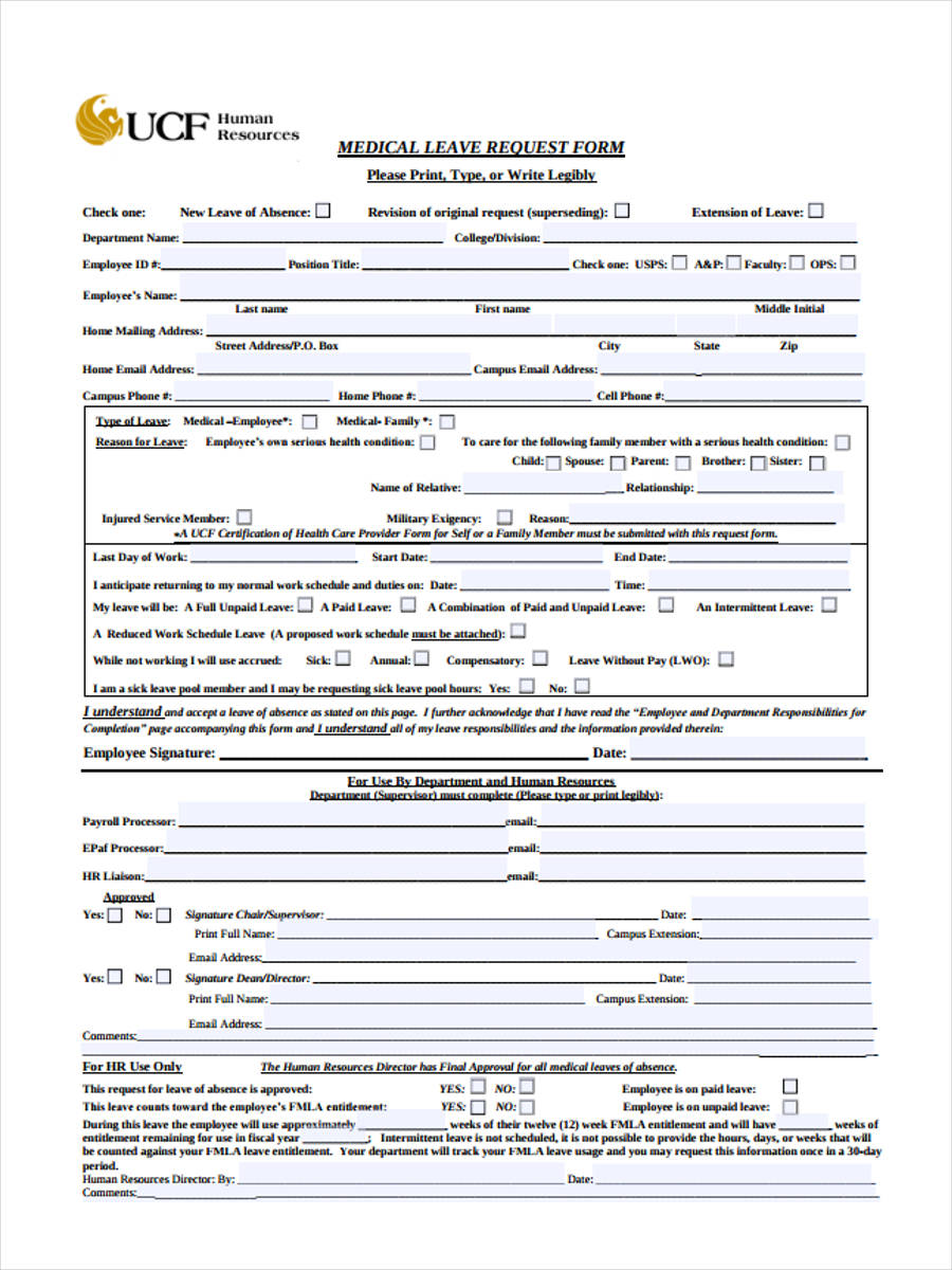 employee medical leave request