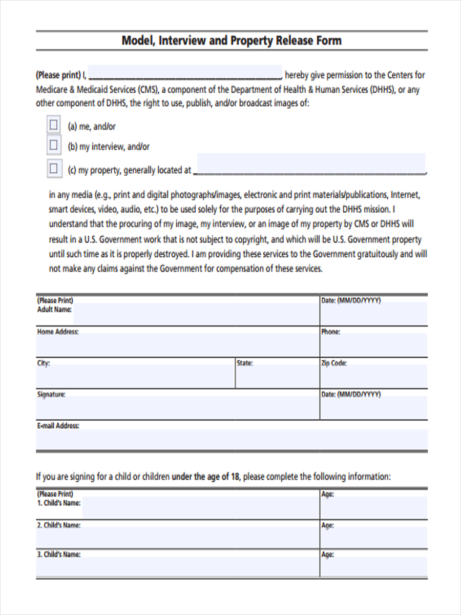 interview property release