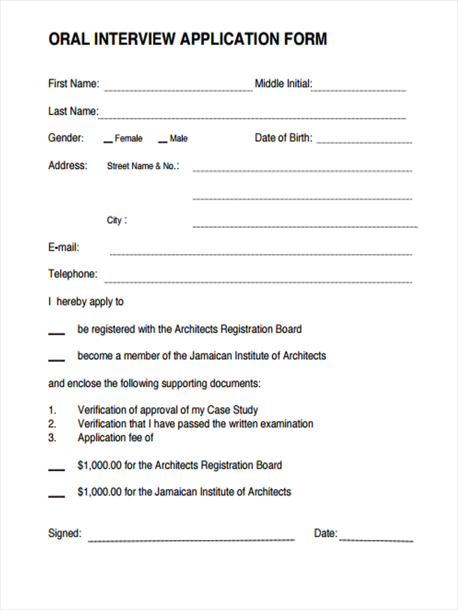 oral interview application