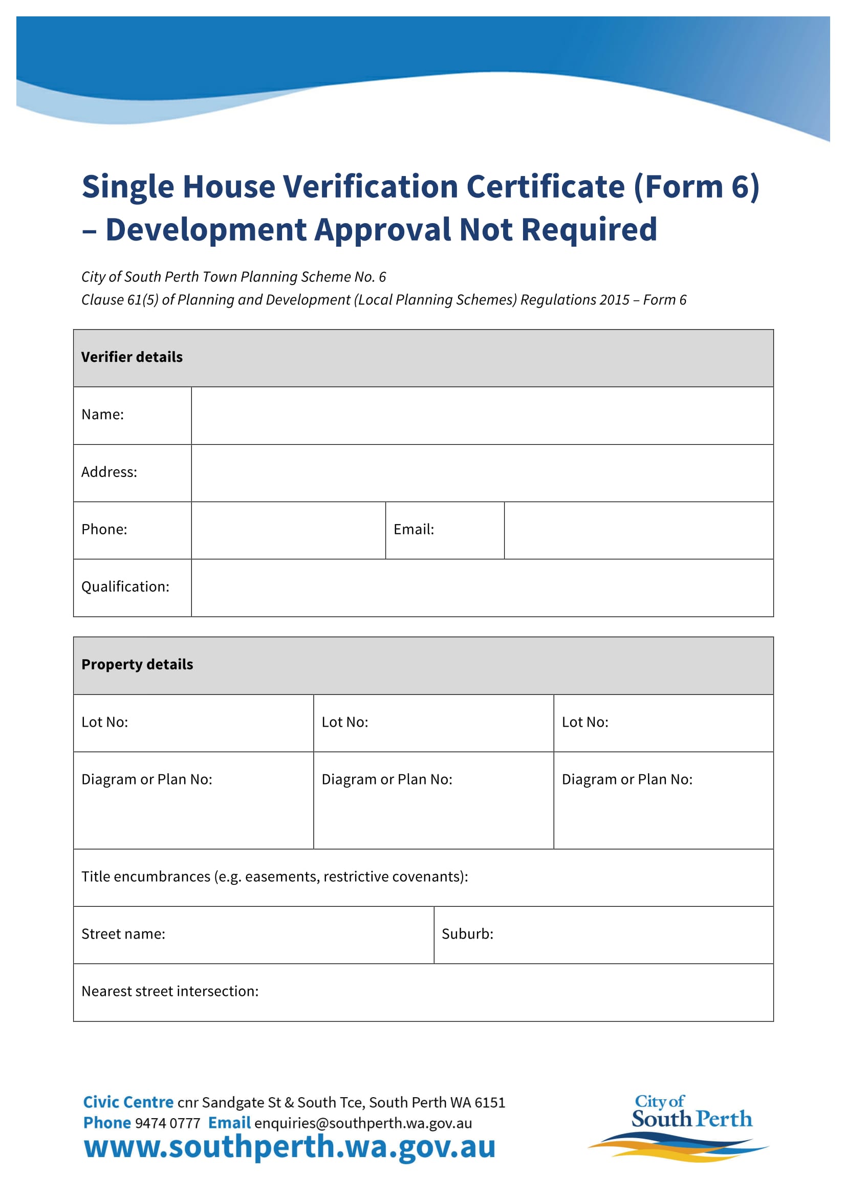 house verification certificate form 01