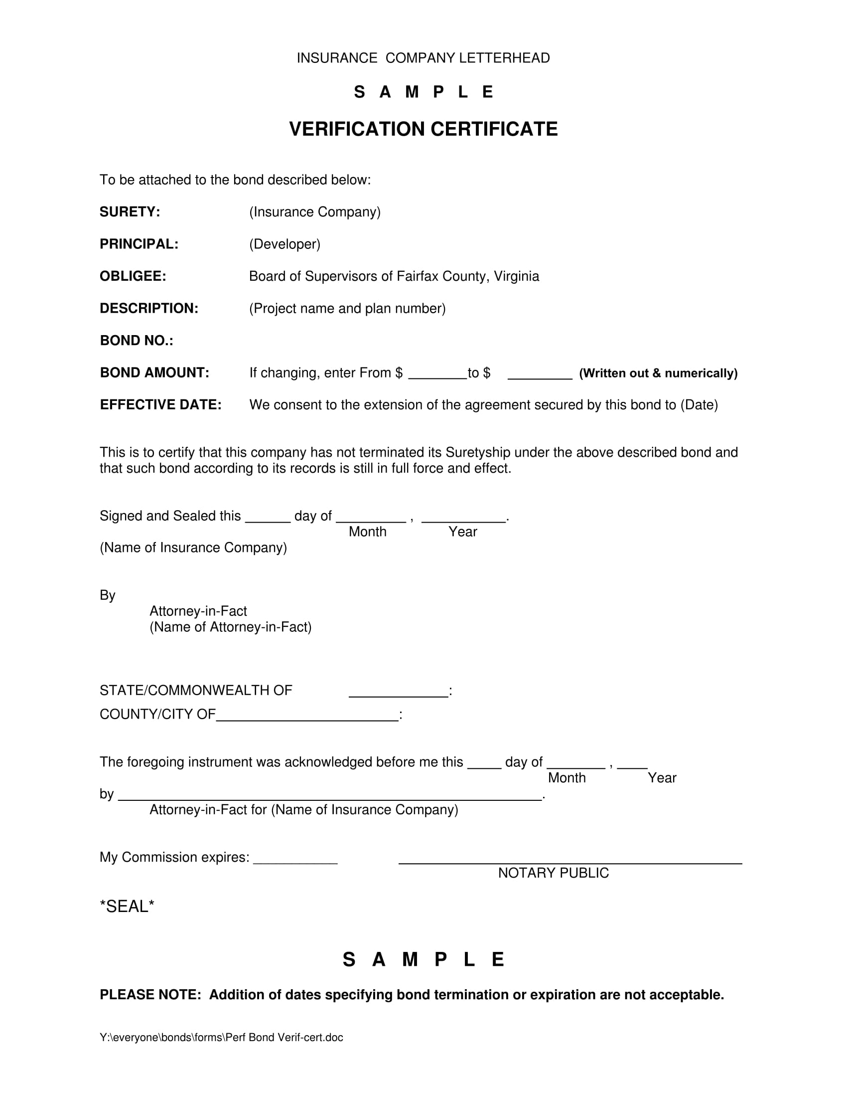 insurance verification certificate form 1