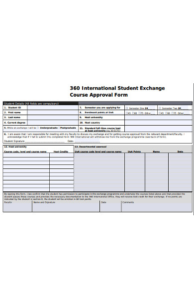 course approval form