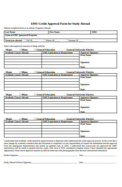 credit approval form