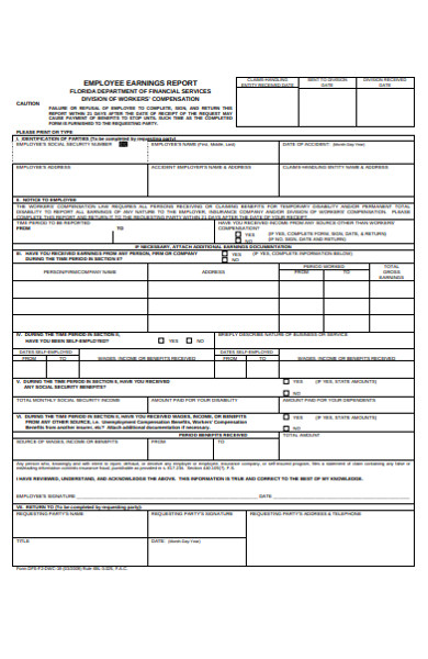 employee earning form