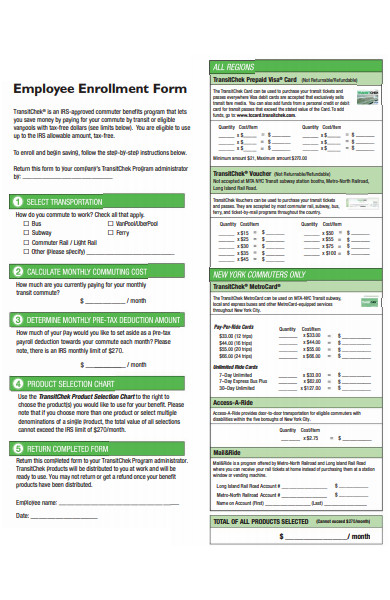 employee enrollment form