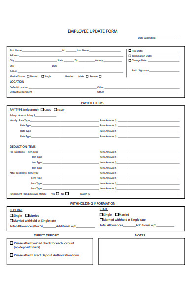 employee update form