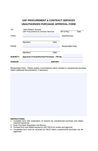 purchase approval form