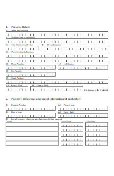 standard employee form