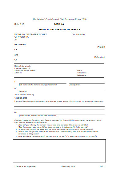 declaration of civil service form