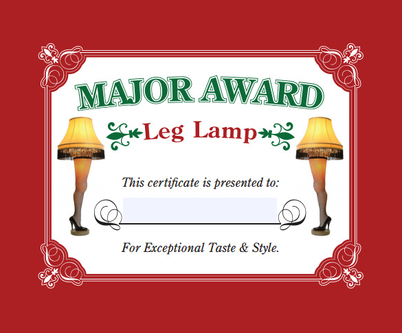 major award certificate template