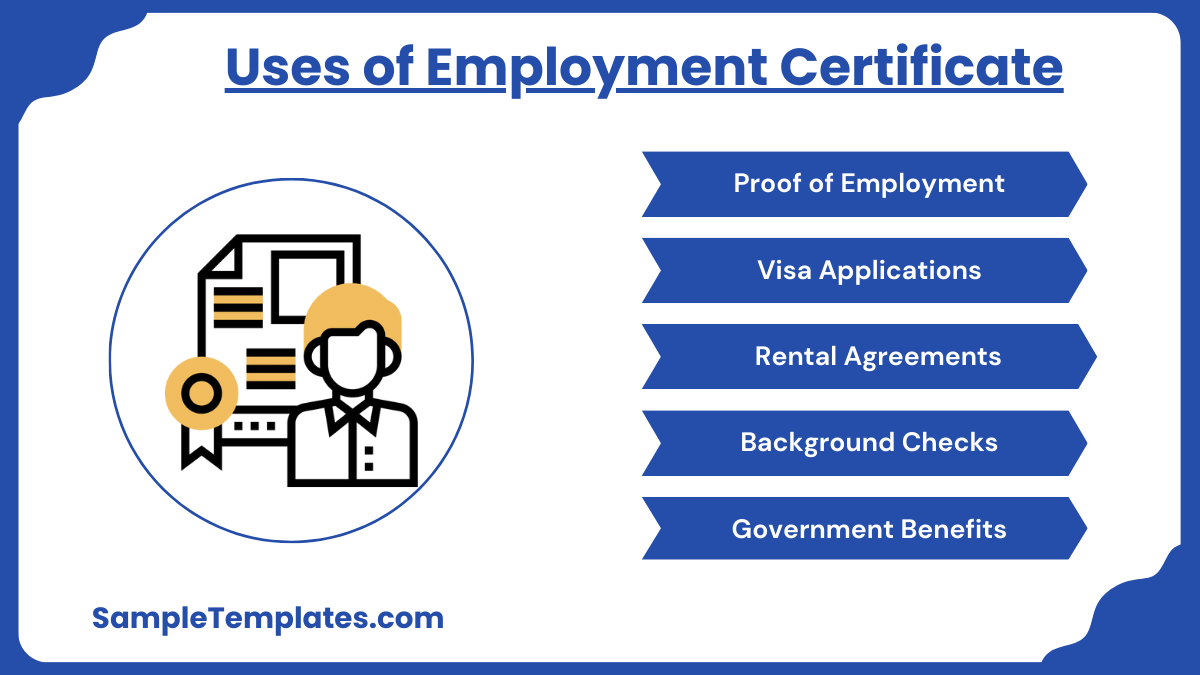 uses of employment certificate